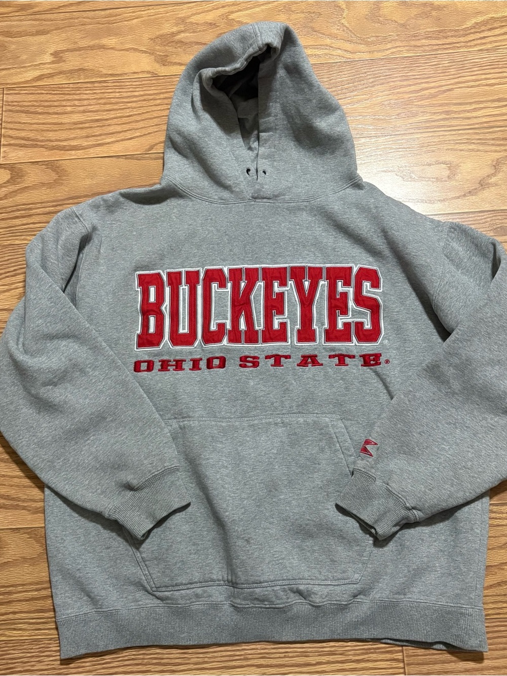 Vintage Colosseum NCAA OSU Ohio State Buckeyes Pullover Hoodie Gray 2XL Heavy